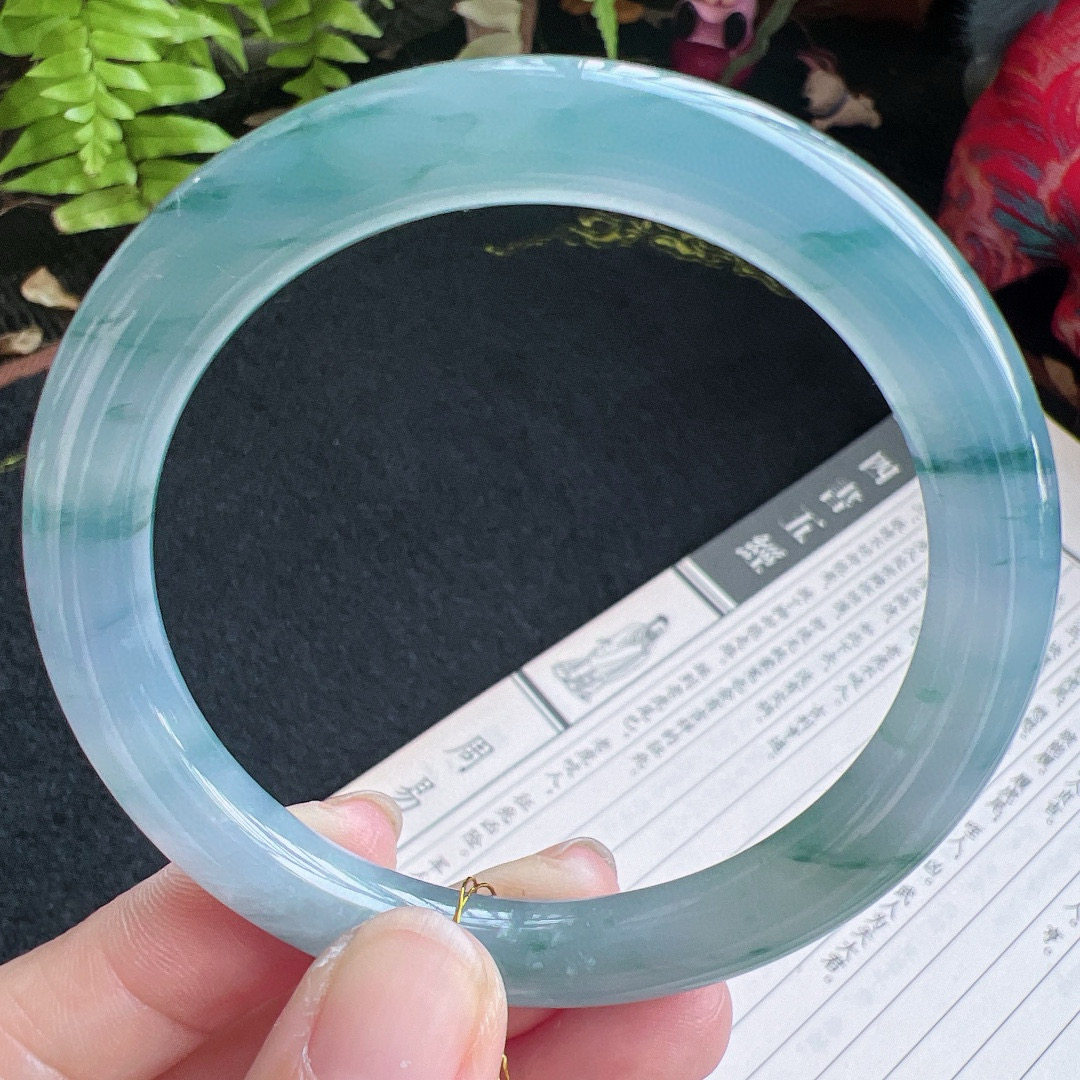 圆条57圈口缅甸天然A货老坑种翡翠手镯玉镯子平洲翡翠手镯精选,珠宝/钻石/翡翠,手镯,淘宝优惠券,粉丝福利购,淘宝优惠卷