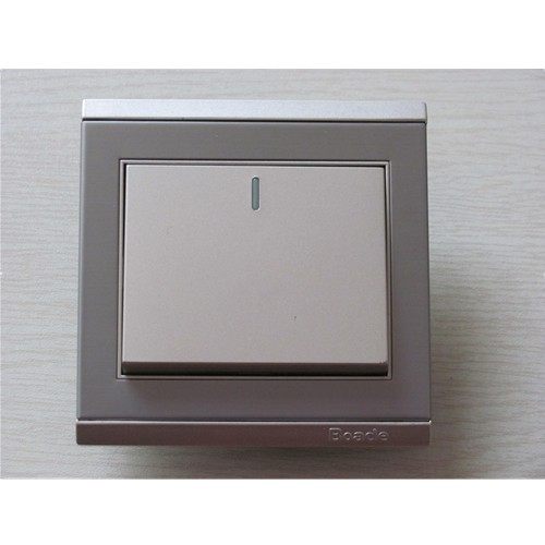 Boade邦的正品X5纯平拉丝钢板系列k1216A250V一位双控大跷板开关