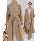 薄款 女装 复古 女大衣英伦风老钱美拉德卡其色春秋款 CR风衣外套新款