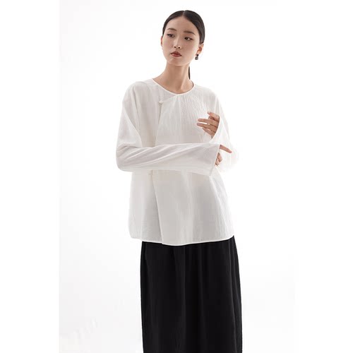 长袖衬衫上衣CR清冷系文艺宅寂风