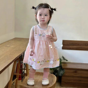 女童甜美连衣裙夏季 新款 小童0 背心裙 3岁洋气女宝宝公主无袖