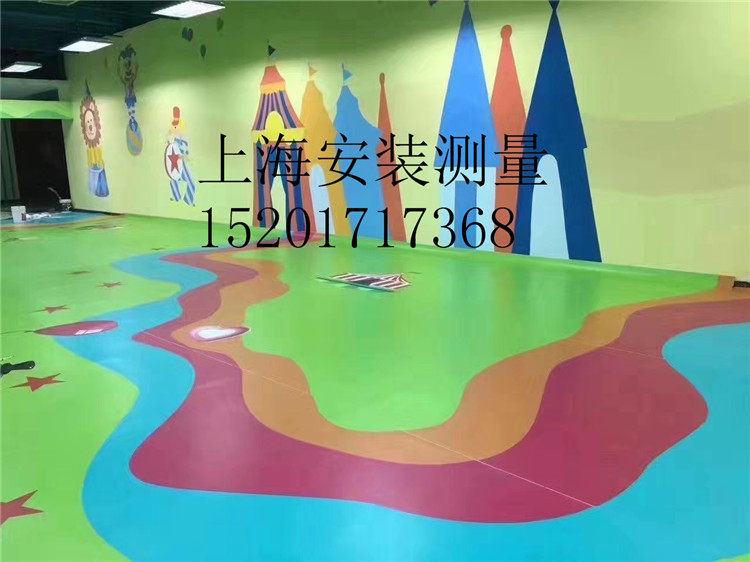 来图定做3D效果PVC塑胶地板比赛体操运动地毯健身房防滑减震环保
