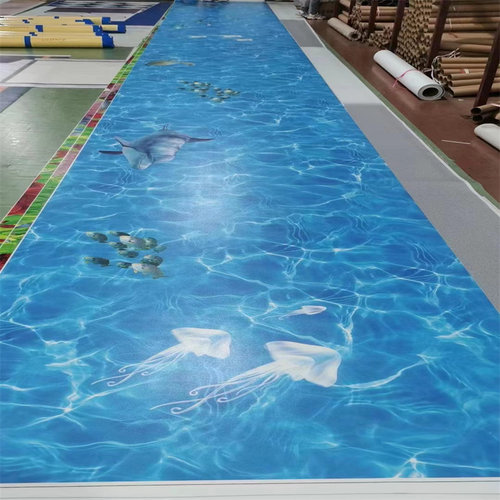 3D定制PVC塑胶地板室内体适能地垫俱乐部体能训练防滑耐磨PVC地板