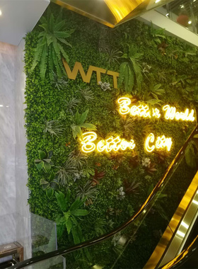 仿真绿植墙装饰绿色植物背景墙出租房别墅公寓绿化墙体时尚美观