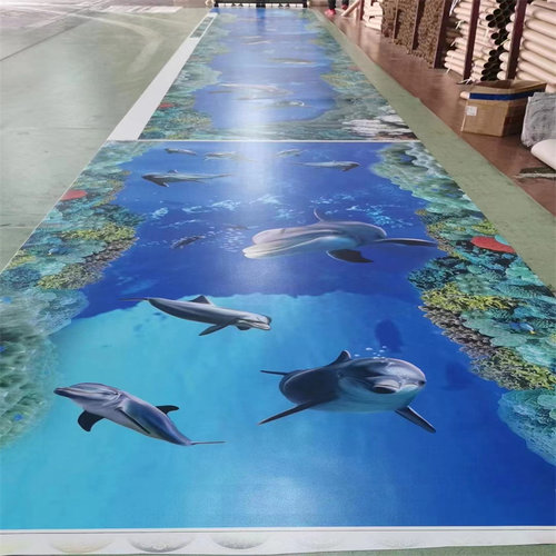 俱乐部运动馆健身馆定制3D个性化装饰PVC塑胶地板0甲醛环保4.5mm
