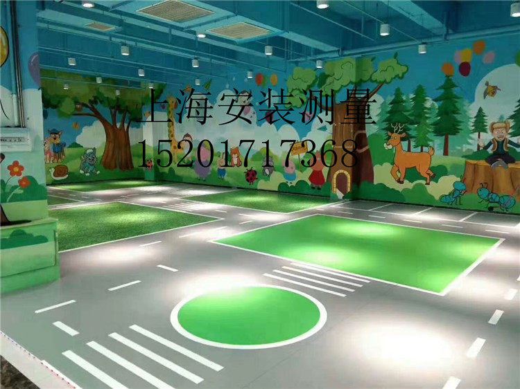 蓝色健身房3D定制PVC塑胶地板体操运动地胶3-4天出货易打理
