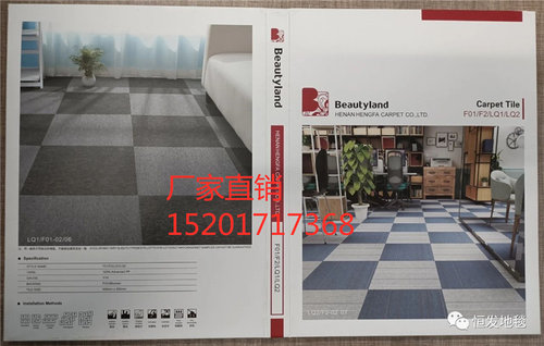 恒发LQ*F02方块地毯商务工业别墅展厅演播厅隔音耐磨500*500拼接