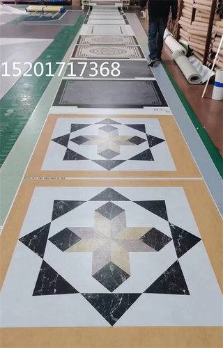 PVC地胶电梯仿地毯耐磨防水仿大理石地胶印文字印花定制logo图案