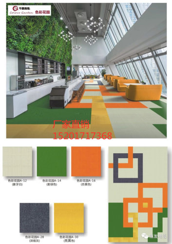 商用耐磨写字楼方块地毯卧室客厅房间家用满铺酒店恒发色彩花园