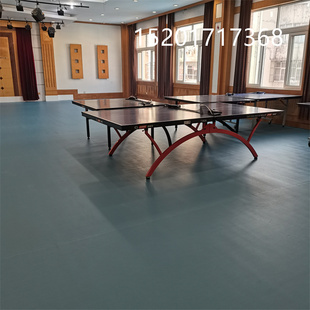 羽毛球场满铺运动塑胶地板胶羽毛球场地球馆乒乒球PVC地胶安装