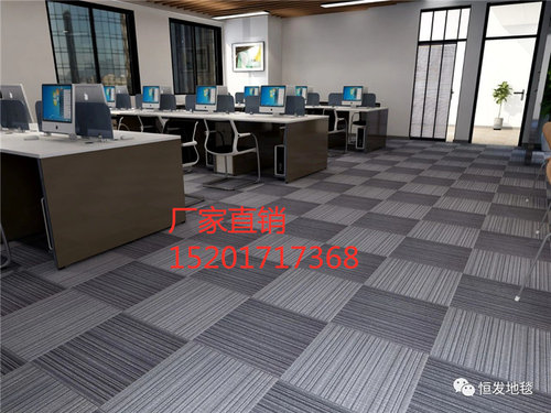 办公地毯拼接恒发LK1方块条纹客厅卧室满铺耐用房间写字楼会议室