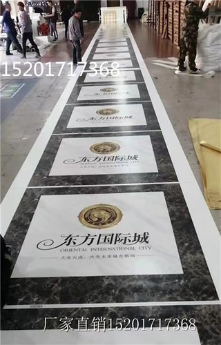 定制logo防滑耐磨地胶图案酒店宾馆电梯轿厢pvc地垫定制仿大理石