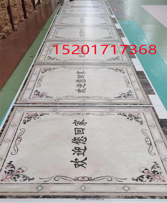 定制3DPVC塑胶地板商场超市电梯桥厢电梯垫防滑耐磨定制图案地胶