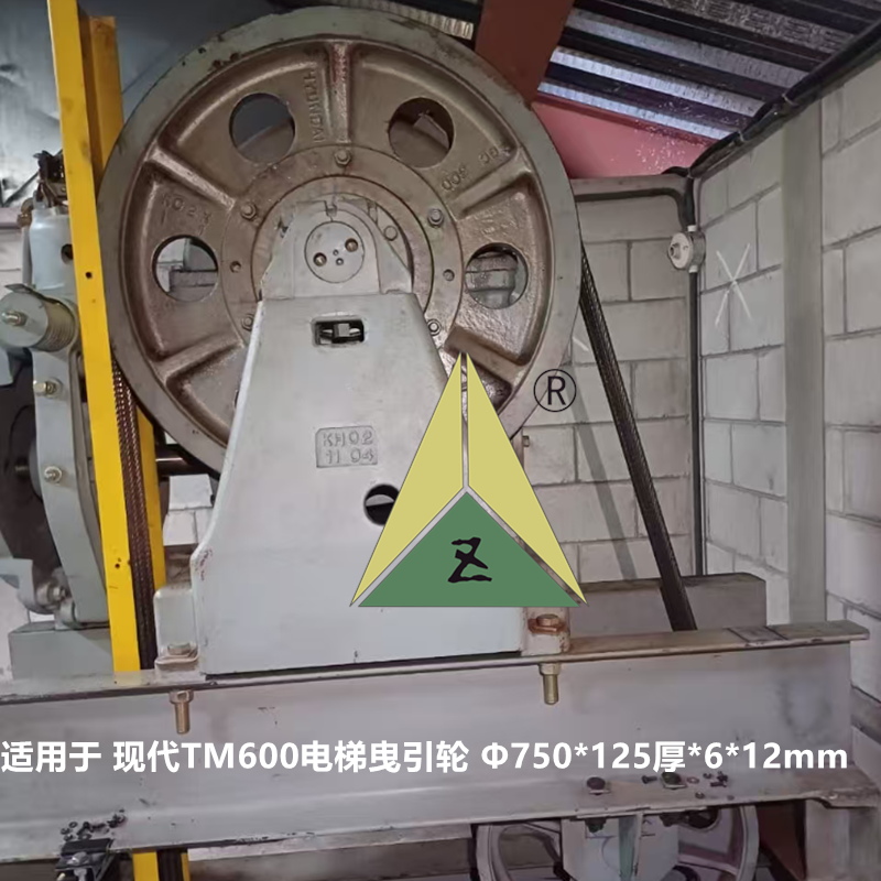 适用现代TM600电梯曳引轮750*6*12 现代TM600 750*125厚*12mm*6槽