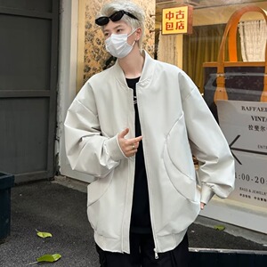 MA714-P55新款大牛津复合双层复古时尚休闲宽松纯色棒球服外套图片