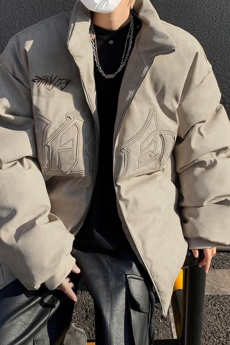 MA739-P103美式复古做旧皮服棉服男秋冬季加厚皮衣外套保暖,男装皮衣,星座1611A