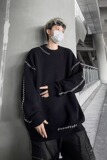 MA491-P53鹿毛绒日系复古慵懒男宽松厚实情侣针织衫毛线衣，男装针织衫/毛衣，星座1611A