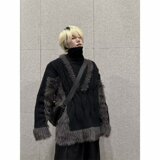 MA588-P60美式街头大V领毛绒拼接针织毛衣高街慵懒风宽松上衣，男装针织衫/毛衣，星座1611A