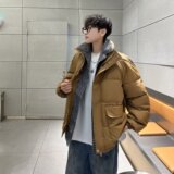 MA711-P88潮牌假两件棉服冬季潮流痞帅工装棉衣新款男士冬装外套，男装棉衣，星座1611A