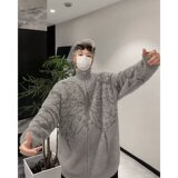 MA676-P63美式高领毛衣外套男秋冬季美拉德慵懒软糯针织开衫上衣，男装针织衫/毛衣，星座1611A