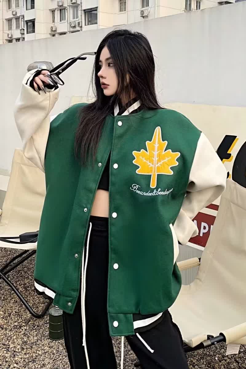 MA552-P43美式棒球服外套高级感炸街小众设计感情侣装秋季夹克,女装短外套,星座1611A