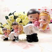 创意新郎抱新娘结婚礼物婚庆摆件礼品情侣娃娃卧室小摆件纯手工