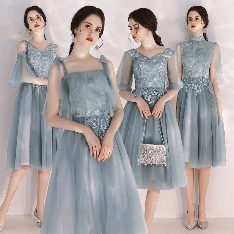 伴娘服仙气质2019新款冬季显瘦遮手臂姐妹团毕业晚礼服裙女中长款|ruв категории Женская одежда, Cвадебные платья, платье/вечернее платье - от Buy2taobao.com для оказания профессиональной услуги покупки агента Taobao