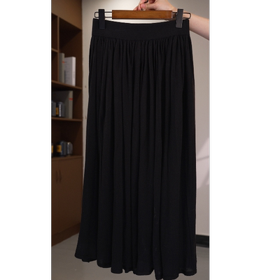 【闲提】轻奢高级时尚百搭中长半身裙女高腰显瘦伞裙春夏2508048A