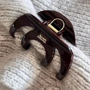 小众原创南瓜抓夹女时尚多发量鲨鱼夹新款加厚发夹抓力紧盘发夹