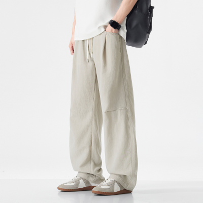 PKL莱赛尔冰丝直筒工装休闲裤