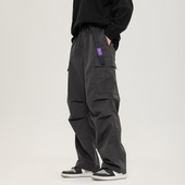 伞兵裤 PKL 男宽松阔腿休闲裤 高街春夏直筒工装 多口袋vibe风工装 裤