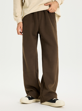 PKL 春夏休闲裤男重磅360g宽松直筒大码拼接运动卫裤美式潮牌长裤