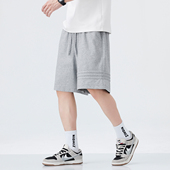 简约休闲健身中裤 PKL 男五分裤 三条杠设计美式 夏季 针织运动短裤