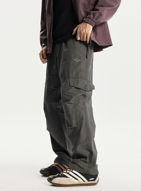 PKL冬季冲锋工装裤男薄款宽松美式速干休闲裤运动工装伞兵长裤潮