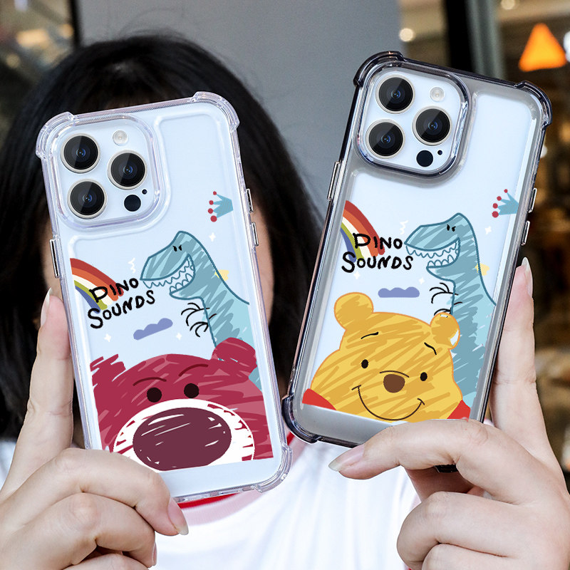 四周气囊防摔亚克力材质小众卡通