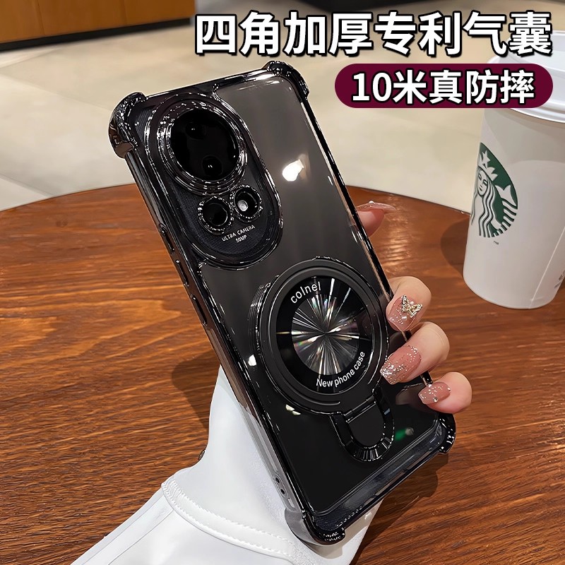 适用华为nova12pro手机壳新款nova13磁吸支架nova14Ultra四角气囊活力版防摔10pro软壳男女9透明保护套高级感