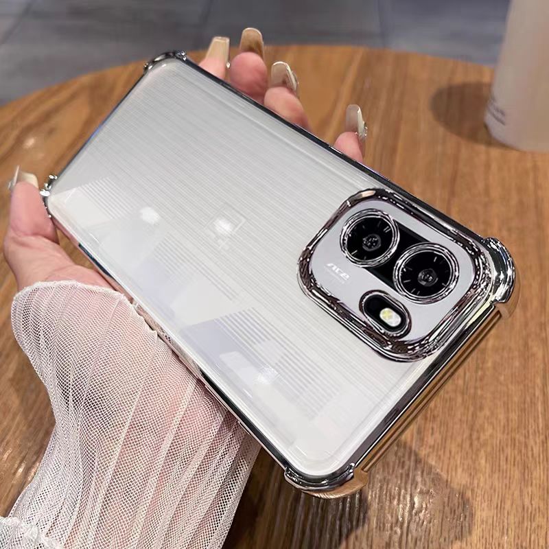 适用一加ace6手机壳1+13新款电镀一加15防摔四角加厚气囊至尊版自带镜头膜ace5竞速版全包保护套高级感男女款