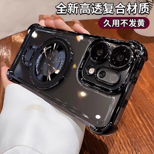 气囊支架适用OPPOReno15手机壳新款自带镜头膜Reno全包防摔保护套14PRO透明k12s软壳k13turbo高级感男女外壳