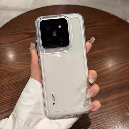 高级感透明红米turbo3手机壳亚克力太空壳适用红米note13新款K70pro硬壳12s耐脏K40简约11TPro+男女K60至尊版