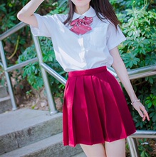 jk制服白色短袖女衬衫日系正统学生尖领圆领纯棉不透百搭学院风夏