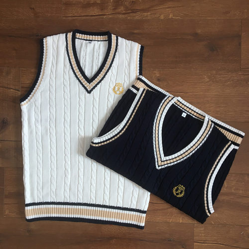 英伦学院风jk背心马甲毛衣