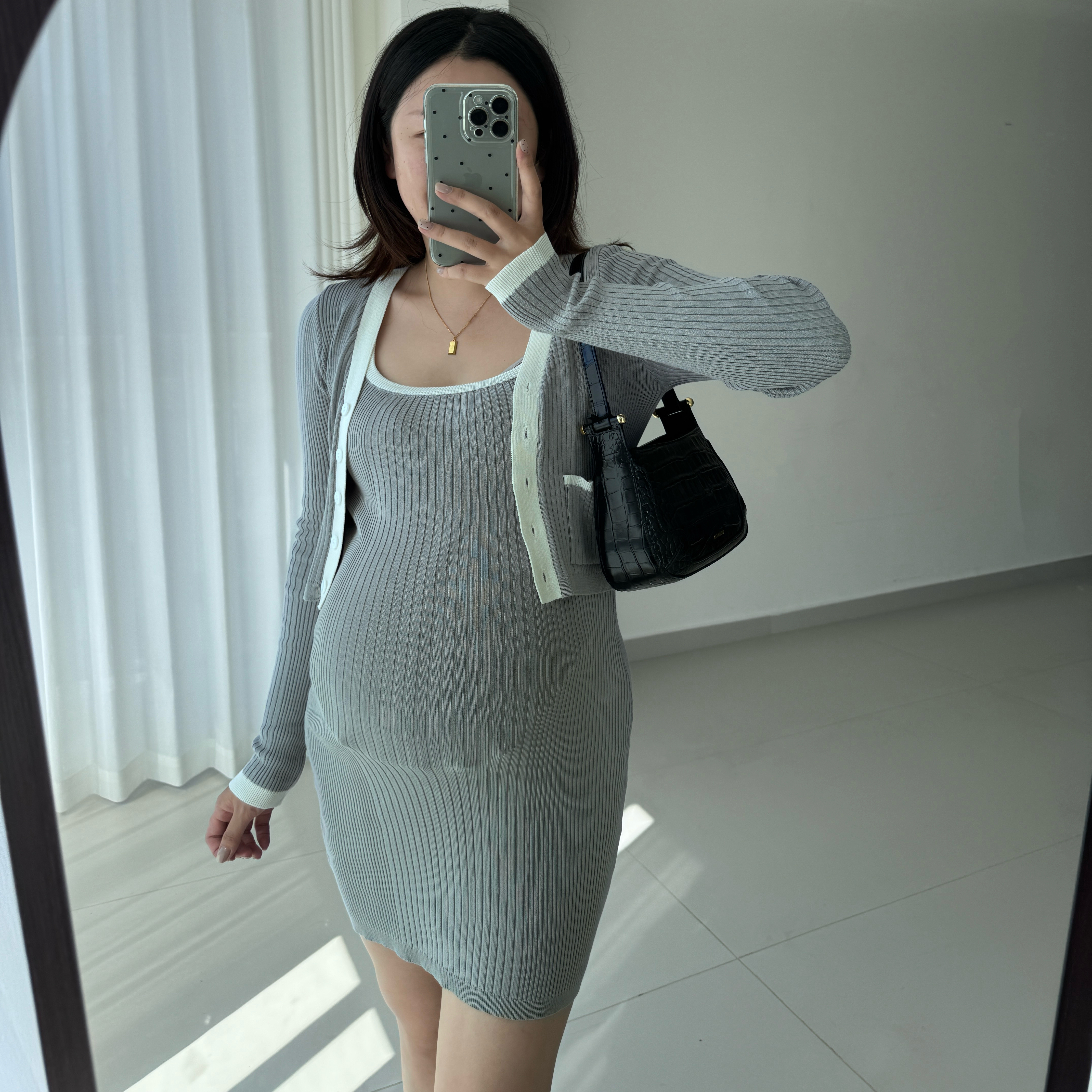 孕妇装纯欲风小个子套装吊带裙