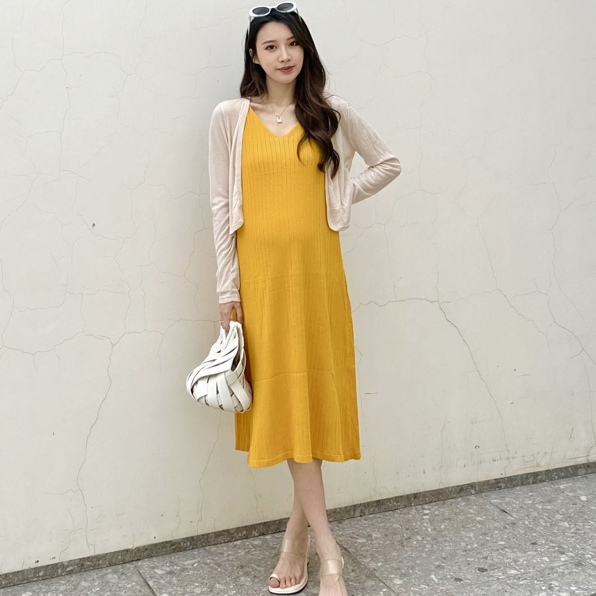 孕妇防晒开衫吊带裙两件套套装