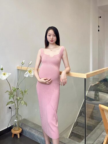 孕妇修身显瘦背心裙连衣裙