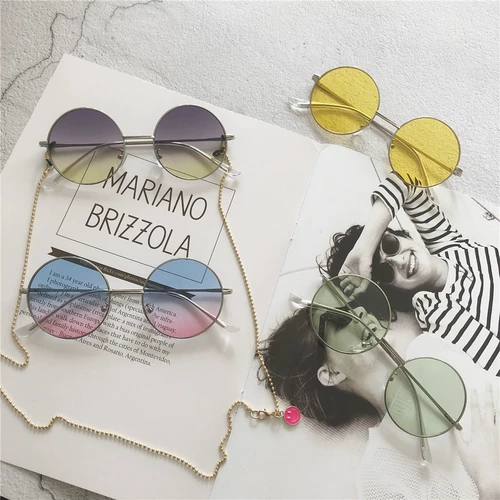 Практика, солнцезащитные очки подходит для мужчин и женщин, ретро цепь, градиент