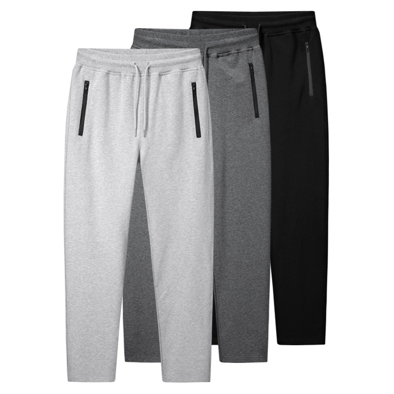 休闲长裤男直百搭针织弹力纯棉