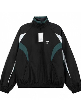 正确三标 巴黎SG 走秀款刺绣3B 拼接运动夹克外套 情侣冲锋衣