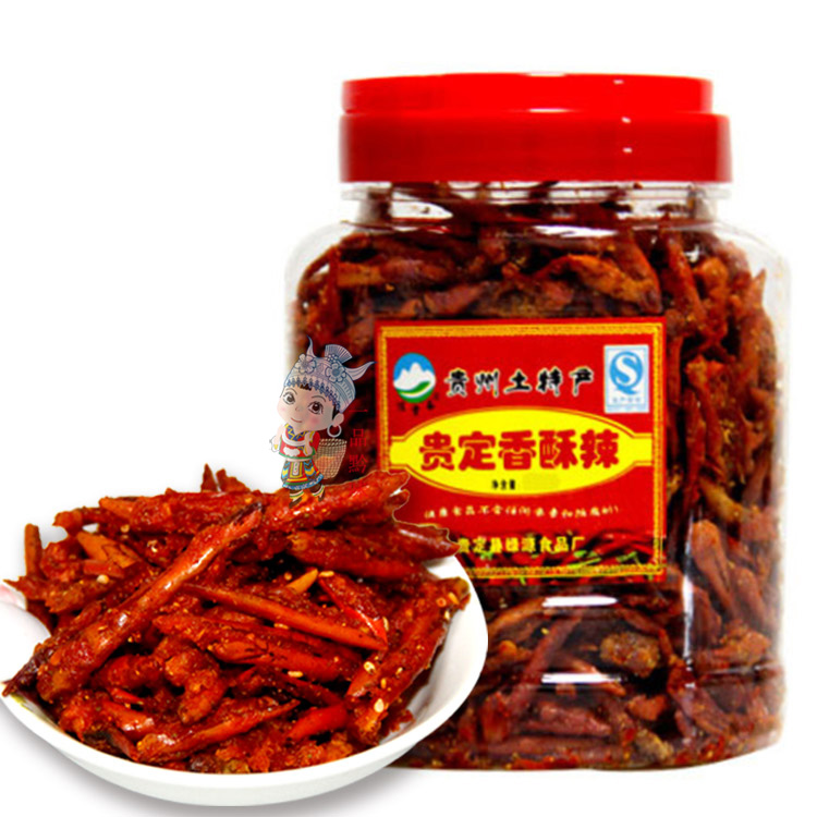 买4包邮贵州特产贵定小吃香辣脆香辣酥油炸干辣椒香酥辣脆椒250g