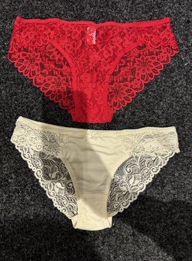 外 2条装 白红蕾丝三角内裤小码80-120斤