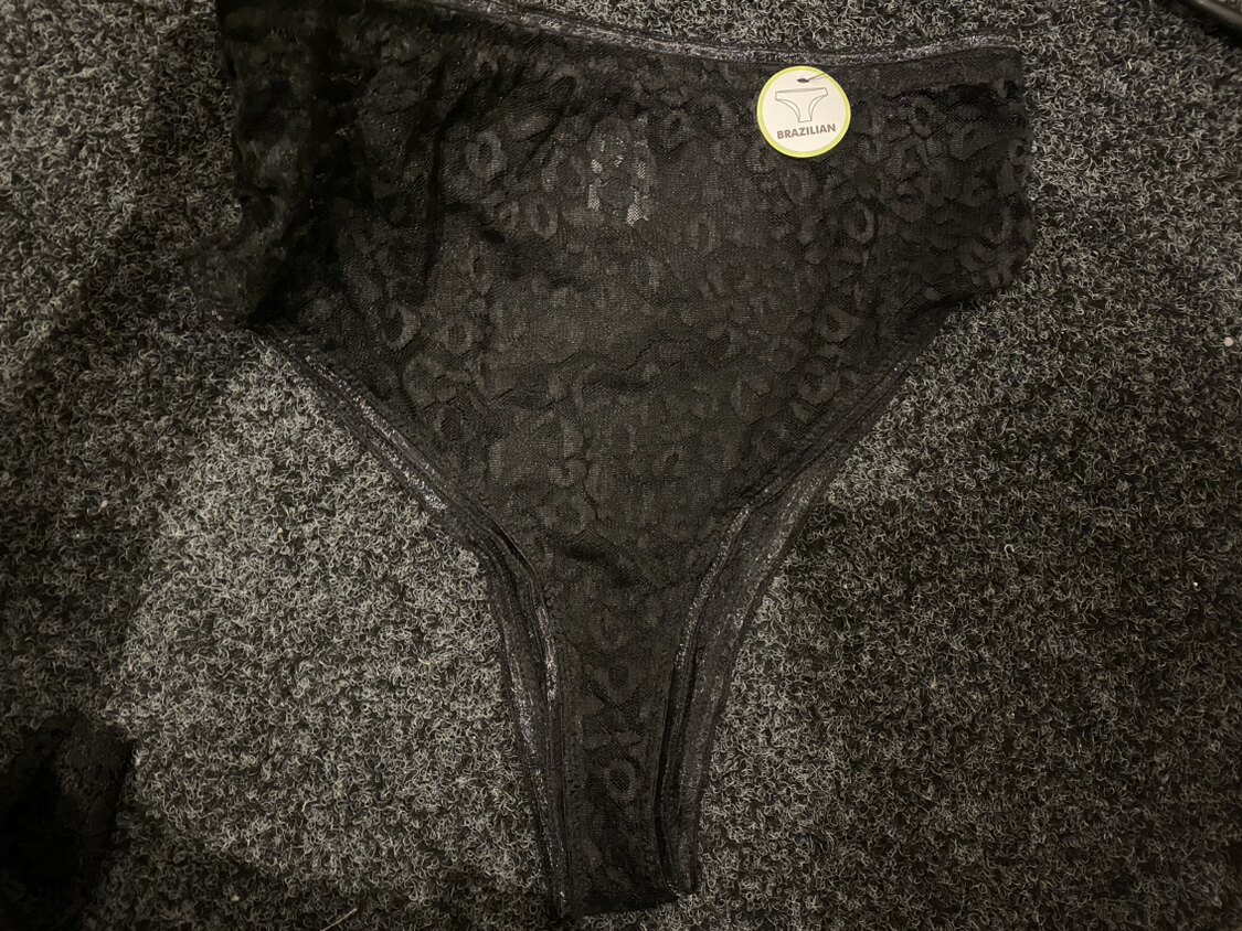 外！高叉走秀款 暗黑色系豹纹微透性感蕾丝女士三角内裤
